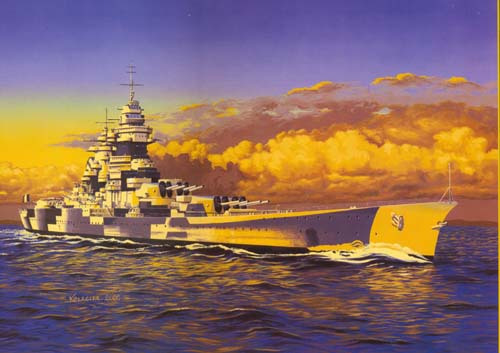 二战法国黎塞留Richelieu号战列舰纸模型(A3幅面)
