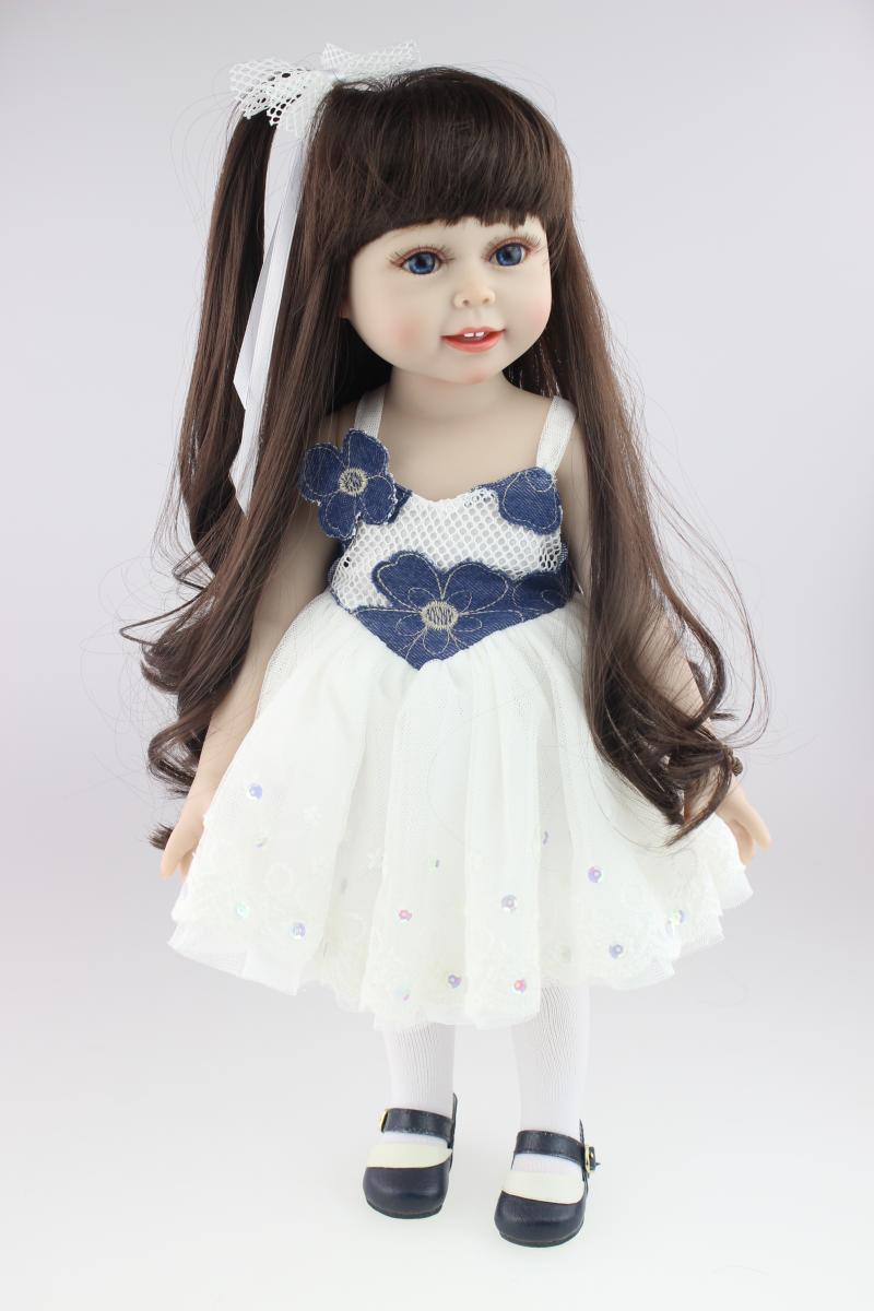 长发换装梳妆可爱公主洋娃娃 欧美流行热卖18寸娃娃 女孩玩具礼物