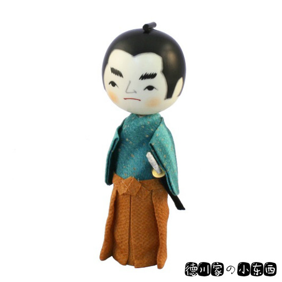 日本代购 传统和风 留头发的武士 可爱 木偶 人偶 娃娃 小摆件