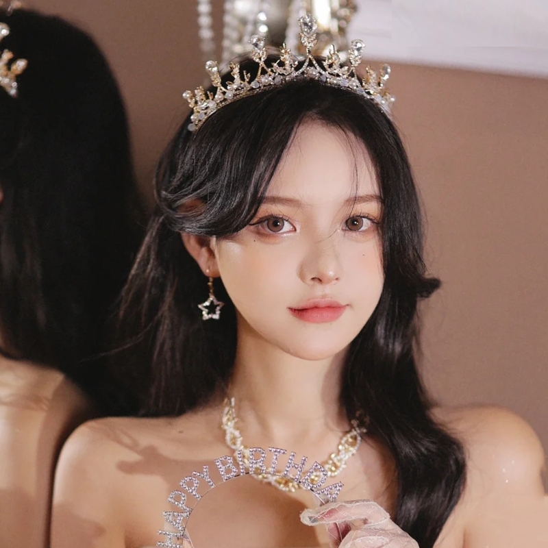 超仙新娘头饰巴洛克韩式皇冠女十八岁生日婚纱王冠女简约大气公主