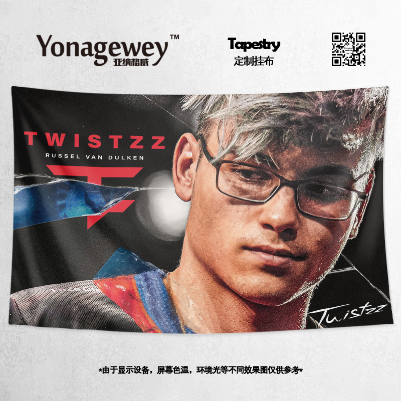 Twistzz发型总监CSGO应援周边写真装饰插画背景墙布海报挂布挂毯