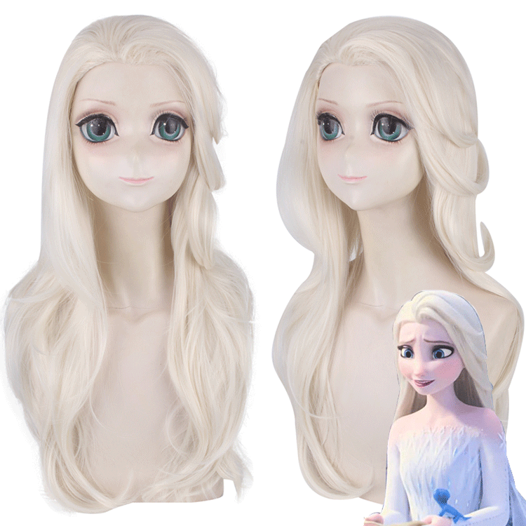 冰雪奇缘2 艾莎假发 Frozen2  Elsa 假发 cos披肩造型散发长发