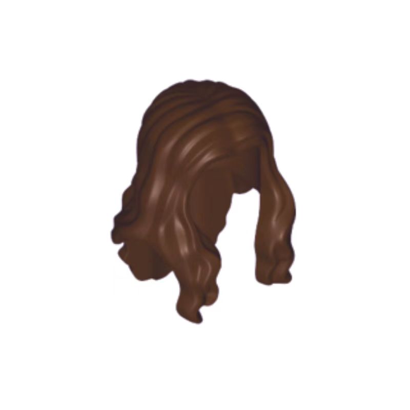LEGO乐高 深棕色 人仔 配件 头发 女性 披肩长发 95225 33461