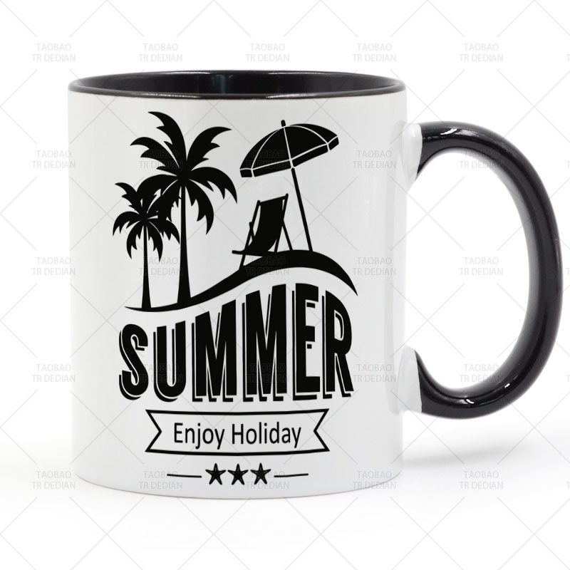 SUMMER ENJOY HOLIDY 享受夏日假期 陶瓷马克杯水杯杯子