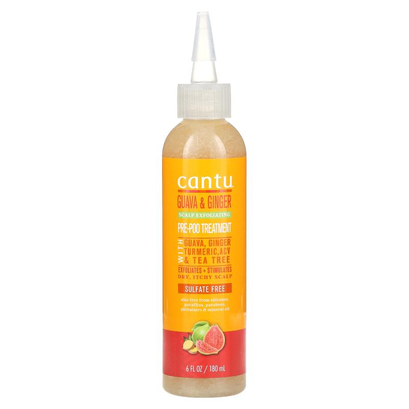 Cantu,番石榴姜，头皮去角质洗发前护理液，6 液量盎司（180 毫升