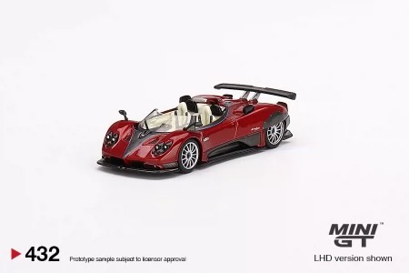 TSMMINIGT 1:64 帕加尼 Pagani Zonda HP红色敞篷合金汽车模型