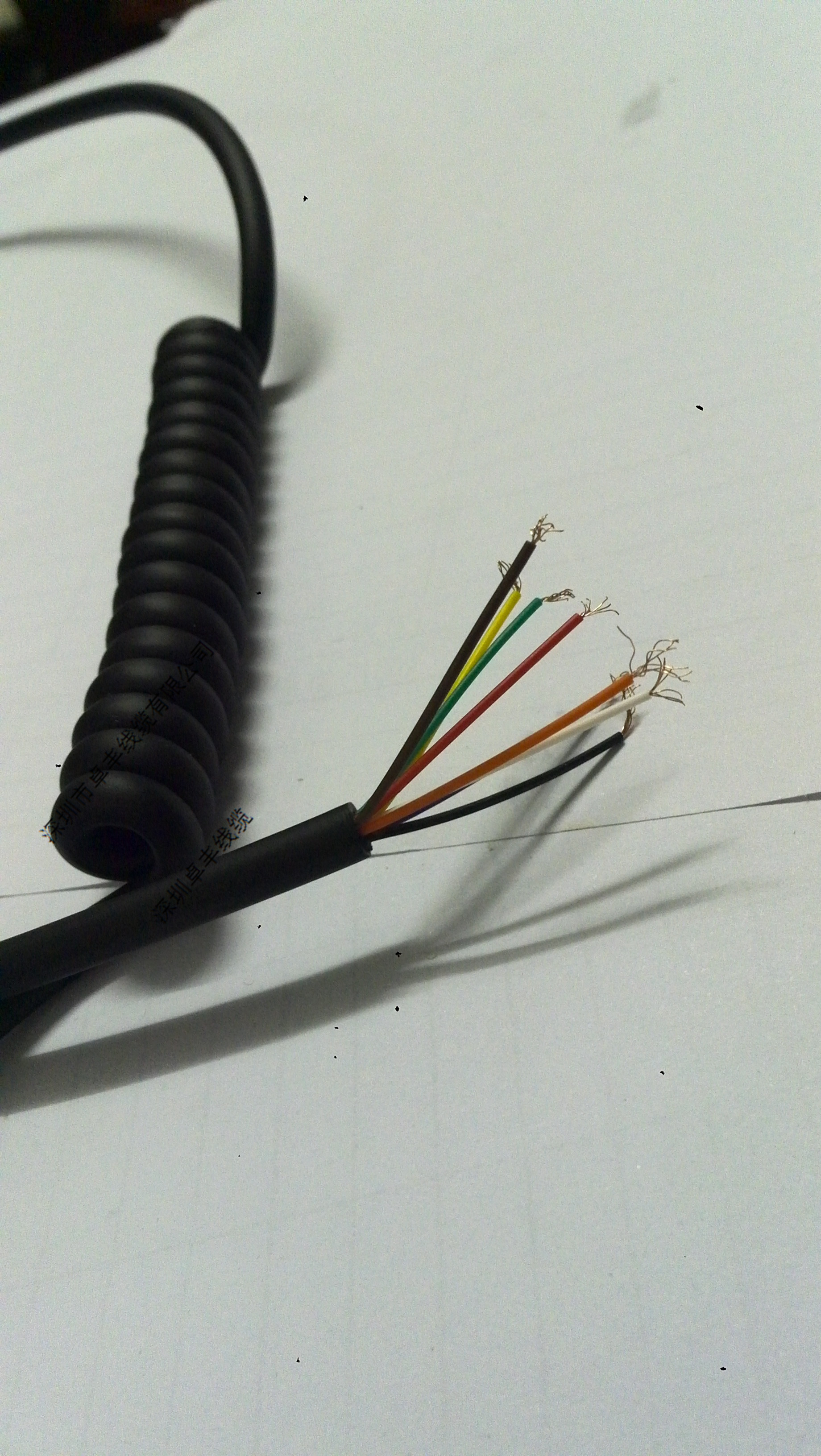 电线电缆厂家7芯10平方15平方伸缩弹簧电缆线PU亮面高品质如图