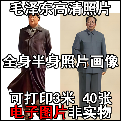 伟人领袖领导人物毛泽东毛主像高清照片半全身画像电子版图片素材