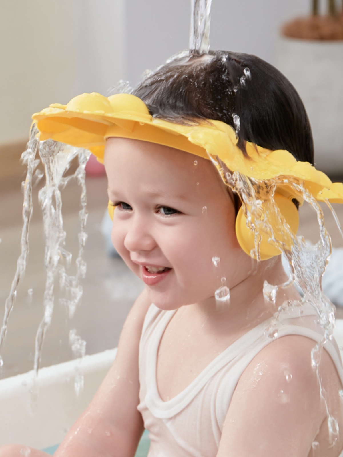 洗头帽宝宝新款洗发帽1-15岁可调节防水护耳小孩浴帽儿童洗澡神器