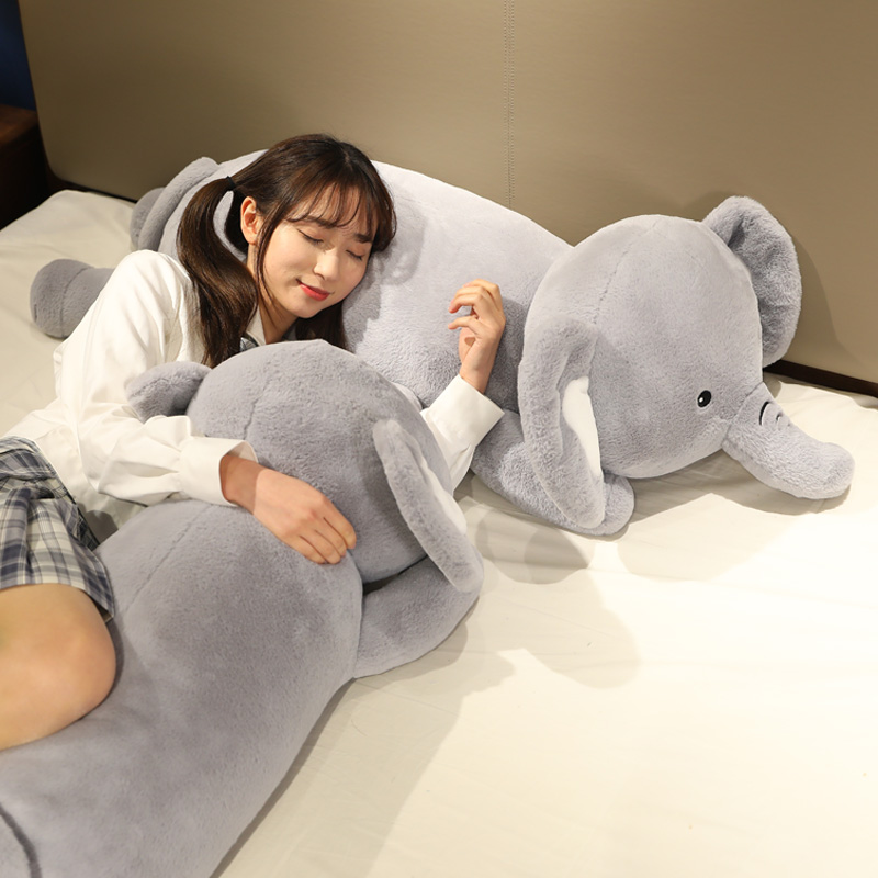 大象玩偶安抚布娃娃床上夹腿睡觉女生抱枕可拆洗毛绒玩具生日礼物