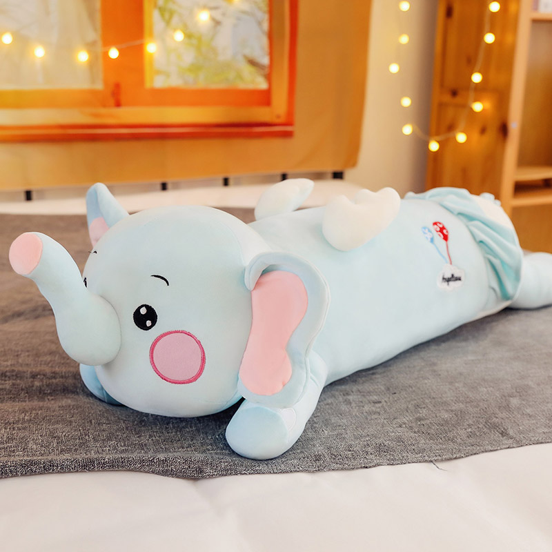 新款趴趴大象抱枕超软萌毛绒玩具布娃娃玩偶女生睡觉夹腿长条床上