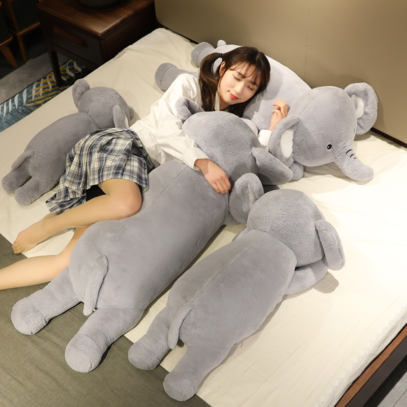 大象毛绒玩具抱枕女生睡觉可爱安抚玩偶床上夹腿长条娃娃超软礼物